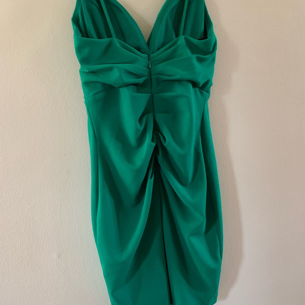 Aqua cocktail dress with spaghetti straps
